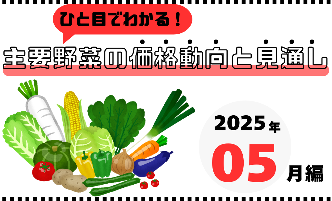 【栄養士＆主婦必見】ひと目でわかる！主要野菜の価格動向と見通し｜2025年5月版